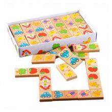 Kids Wooden Domino Matching Game Cognitive Toys