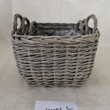 Hot Selling Customize Basket Large Storage Basket Square Shape Willow Basket With Ears