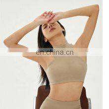 Custom Sexy Adjustable Invisible Zipper Sports Bras Women High Impact Backless Yoga Tops thumbnail-4