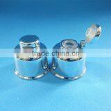 Shiny Silver Plastic Flip Top Cap for Bottle,small Bell Shape Plastic Bottle Flip Top Cap thumbnail-1