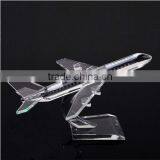 Customized Crystal glass plane physical model natural pattern