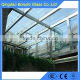 Tempered glass for building construction