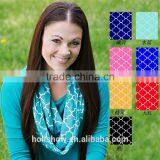 Best Selling Geometry Printed Polyester Women Infinity Circle Loop Scarf