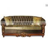 Classic Solid Wood Sectional Sofa Antique European Style Carving Sofa thumbnail-2
