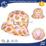 Alibaba best sale cute colorful emoji free pattern children bucket hat