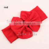 High Quality Cotton Fabric Large Bow Headband Top Quality Hair Accessories Baby Girls Headwrap