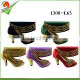 1308-L65 Wholesale African Style Match Shoes and Bags thumbnail-1