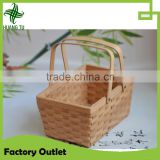 Wholesale custom weaving wooden picnic basket, storage basket