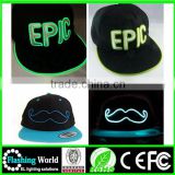 elegant and graceful elegant and graceful led cap,EL Cap,Music cap
