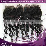 18" Virgin Chinese Hair 13x4 " Lace Frontal Closure Natural Color 1B Loose Wave thumbnail-1