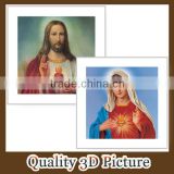 PS lenticular 3D picture with miniature framed for decoration