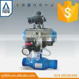 TKFM factory directly float ball reduce bore pneumatic fully welded ball valve