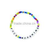 Promotion Gifts Handmade Customized Colourful glass beads DIY elastic bracelet