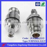 Adapter Bulkhead N Female to Reverse Polarity SMA Male Body With Female Pin 50ohm thumbnail-1