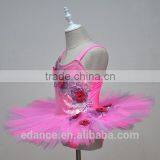 Childrens' Ballet Leotard With Tutu for Performance,girls Pink Ballet Dress,girls Pink Performance Wear thumbnail-2