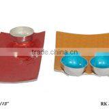 Chip & Dip Bowl,chip and Dip Bowl,metal Enamel Bowl thumbnail-1