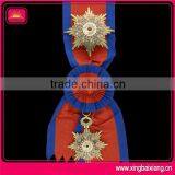 Egypt Diving Dog Dragon Casting Metal Medals With Red Ribbon thumbnail-4