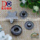 Star Design Snap Fastener Metal Button Spring Snap Button for Leather Jacket