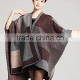 2015 European and American Hot Style Cape Long Knitted Cardigan Shawls Cloak Female