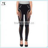 2016 Wholesale Custom Leggings Knitted Solid Pocket Black Leggings s thumbnail-1