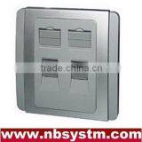 Faceplate, 86 Type, 2 Port (Silver Plating)