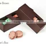 Brown Macaron box with clear window