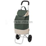 Hot sell supermarket folding shopping trolley with bag