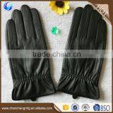 Classic Men Wool Lined Winter Black Sheepskin Leather Gloves Made in China thumbnail-1