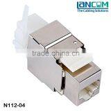 Lancom Free Sample factory high quality cat 5e stp keystone jack, krone type, 180 degree