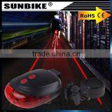 Modern Red Blue 5 Led 2 Laser Mountain Bike Lamp Cycling Safety Waterproof Rear Laser Bicycle Light thumbnail-1