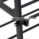 Black Metal Coat Hat Rack 2-tier Garment Drying Rack Clothes Shoe Organizer thumbnail-4