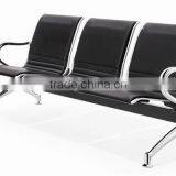 Black PU Leather Cheap Waiting Room Chair thumbnail-5