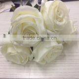 Wholesale Pure White Rose Flower Artificial Diamond Rose Head for Sale thumbnail-1