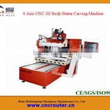 4 Axis CNC 3D Body Statue Carving Machine