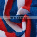 Discount Printing Cotton Terry Cloth Striped Waterproof Fabric