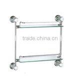 Bathroom Double Corner Glass Shelf WT-6020