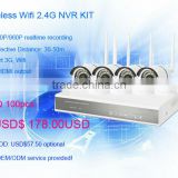 HOT sale Wireless nvr kit support ISO &Andriod mobile phone P2P cloud