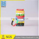 colorful custom debossed silicon bracelet for promotion