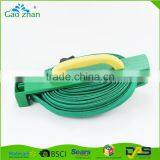 15m Flat Garden Hose Pipe & Reel With Spray Nozzle Gun Outdoor Watering Hose 15M thumbnail-2
