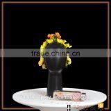 Wholesale Fiberglass Head Shape Flower Vase for Home Decoration thumbnail-4