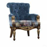 Classic Style Living Room Sofa Set, Antique Carved Wooden Couch Sofa, Queen Anne Furniture Button Tufted Sofa thumbnail-3