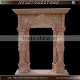 Hand Carved Marble Decorative Door Frame With Girl Statue thumbnail-1
