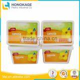 4 Sets of 500g Square Plastic Butter Tubs and Cheese Container, Disposable Cup PP for Margarine thumbnail-1