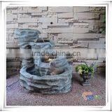Fiberglass Four-Level Rock Stone Waterfall Patio Fountain thumbnail-1