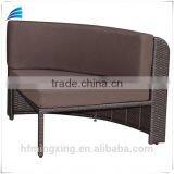 6-piece Outdoor Patio Resin Wicker Half-moon Shape Sectional Sofa Furniture Set thumbnail-3