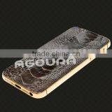 2017 Luxury 24k Gold Plating Housing With Genuine Leather for IPhone 5 5S thumbnail-4