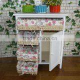 Country Style Modern Design Tall White Wooden Cabinet With 4drawer and One Door thumbnail-1
