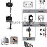 Aluminum Double GROMMET MOUNT LCD Monitor Arm thumbnail-1