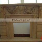 Electric Yellow Marble Fireplace Mantel thumbnail-1