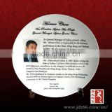 Modern style excellent quality English profile custom photo ceramic plates for collection